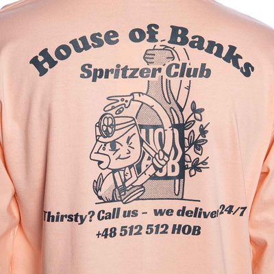 Koszulka House Of Banks Spritzer Club Longsleeve brzoskwiniowa