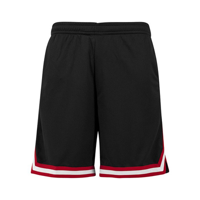 Urban Classics Stripes Mesh Shorts black / red / white