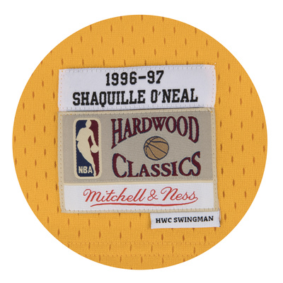 Mitchell & Ness Los Angeles Lakers #34 Shaquille O'Neal yellow Swingman Jersey (SMJYGS18177)