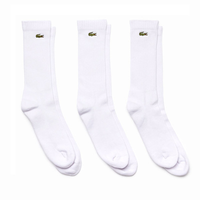 Lacoste 3-Pak Sport High-Cut Cotton Socks white