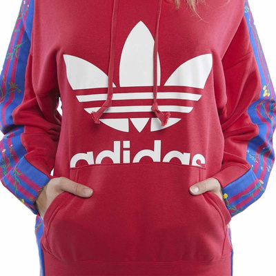 Bluza damska Adidas Originals Flower Hoodie energy pink