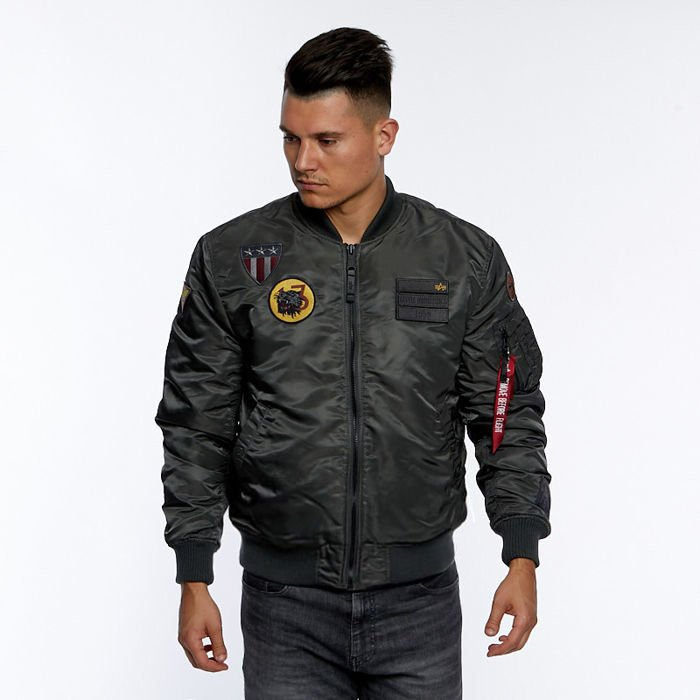 Alpha Industries Bomber Jacket MA-1 Air Force grey/black