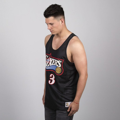 Koszulka Mitchell & Ness Philadelphia 76ers #3 Allen Iverson black / white NBA Reversible Mesh Tank