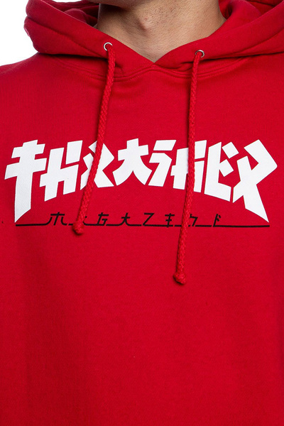 Bluza Thrasher Godzilla Hood czerwona