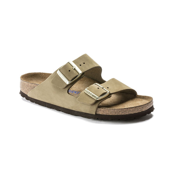 Klapki damskie Birkenstock Arizona BS Narrow Fit khaki (1018998)
