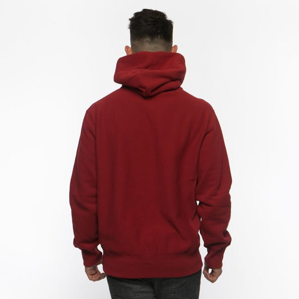 Bluza Champion Small Script Logo Reverse Weave Hoodie red