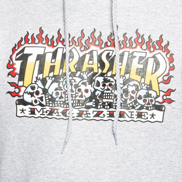 Bluza Thrasher Krak Skulls Hood szara
