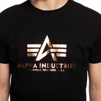 Alpha Industries Basic T-shirt Foil Print black/gold