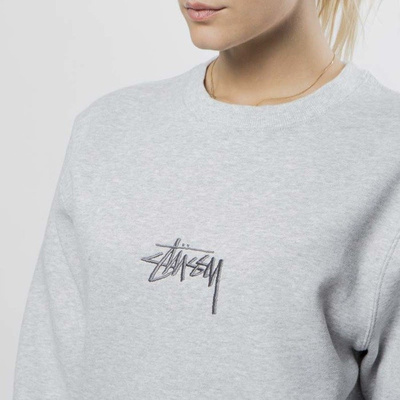Bluza damska Stussy Sweatshirt Stock App. Crew grey heather WMNS
