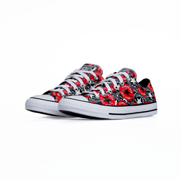 Sneakers buty damskie Converse Chuck Taylor All Star OX czerwone (166986C)