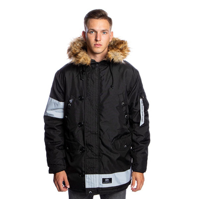 Kurtka zimowa Alpha Industries Reflective Stripes Jacket czarna