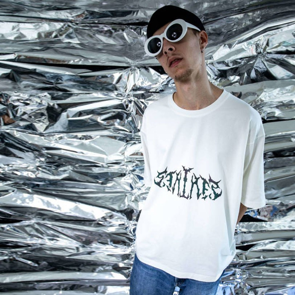 Koszulka Stalker Angel Tribal Rainbow Holo Bone Boxy Tee ecru