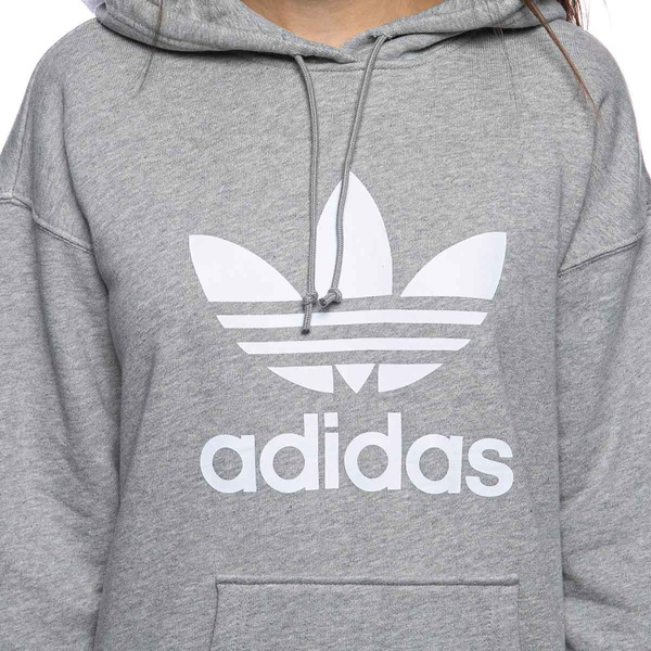 Bluza damska Adidas Originals Trefoil Hoodie medium grey heather/white