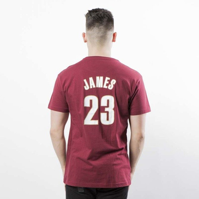 Koszulka Mitchell & Ness Cleveland Cavaliers #23 Lebron James T-shirt burgundy Name & Number Traditional