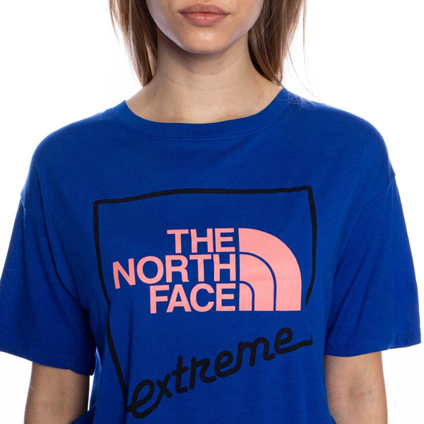 Koszulka damska The North Face SS Extreme Crop Tee niebieska