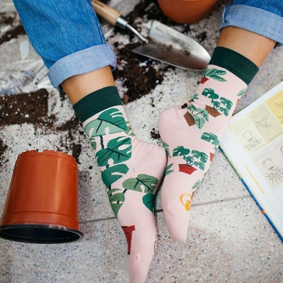 Many Mornings Socks Plant Lover