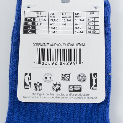 FBF socks NBA Golden State Warriors A501 Team Color