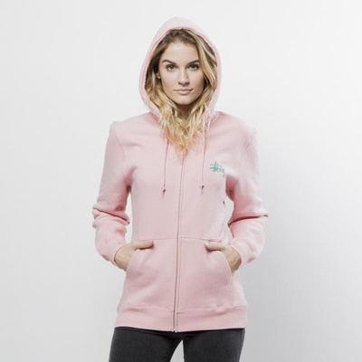 Bluza damska Stussy WMNS sweatshirt Basic Stussy Zip Hood dusty rose