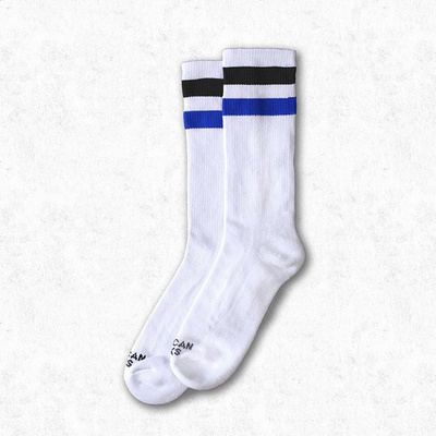 Skarpety American Socks Prankster  white / black - blue Mid High
