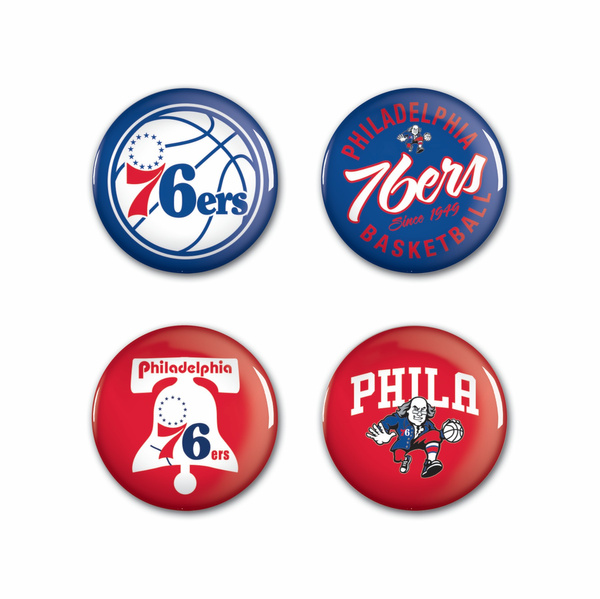 Odznaka WinCraft NBA Button 4 Pack Philadelphia 76ers