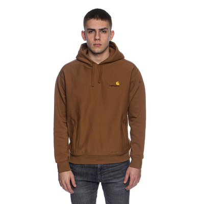 Bluza Carhartt WIP Hooded American Script Sweat brązowa