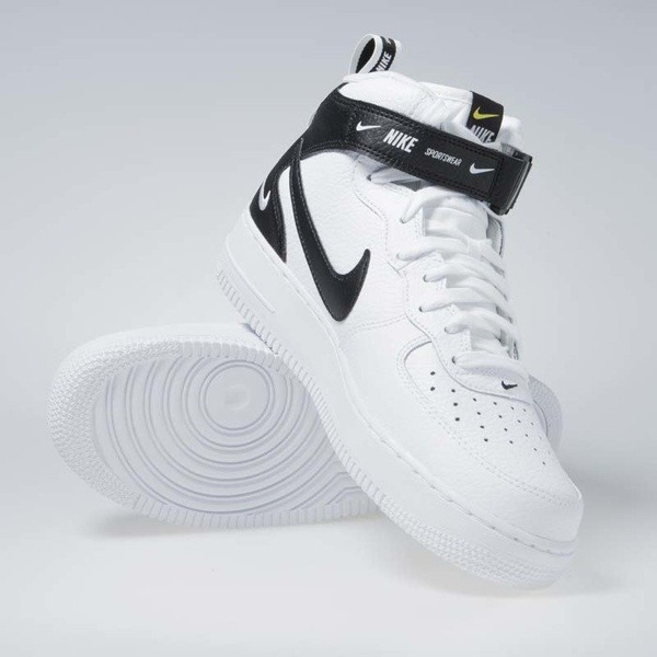 Sneakers buty Nike Air Force 1 Mid '07 LV8 white / black-tour yellow (804609-103)