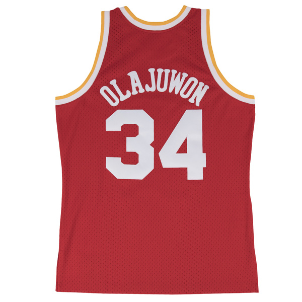 Koszulka Mitchell & Ness Houston Rockets #34 Hakeem Olajuwon red/white Swingman Jersey