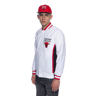 Kurtka Mitchell & Ness Chicago Bulls biała Authentic Warm Up Jacket