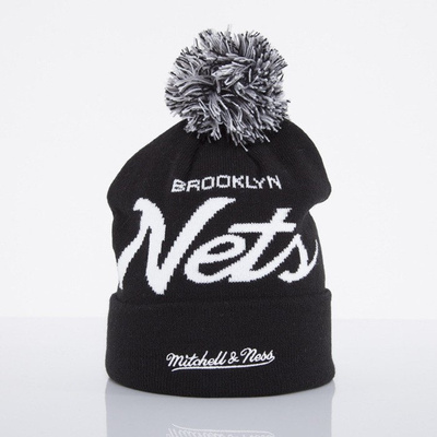 Mitchell & Ness beanie Brooklyn Nets black Special Script Knit Bobble