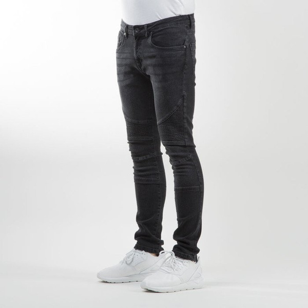 Urban Classics spodnie Slim Fit Biker Jeans black TB1436