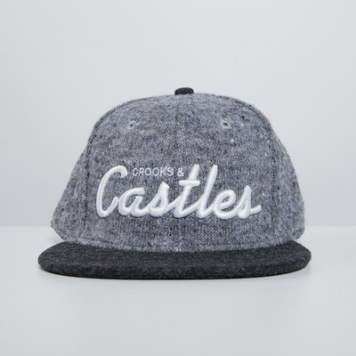 Crooks & Castles snapback cap Team Crooks speckle grey / black