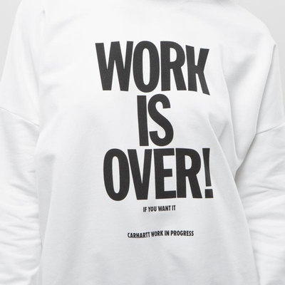 Bluza Carhartt WIP W' Ellery Work Is Over Sweat white / black WMNS