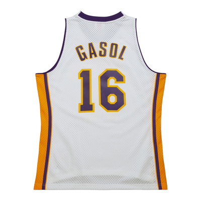 Koszulka Mitchell & Ness Los Angeles Lakers #16 Pau Gasol White Los Lakers Jersey white