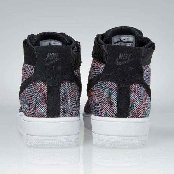 Sneakers buty Nike Air Force 1 Ultra Flyknit Mid hot punch / black - blue glow 817420-602
