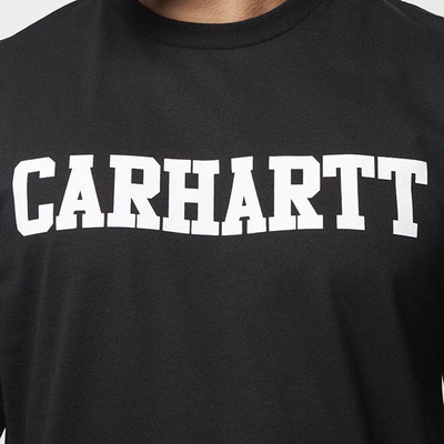 Koszulka Carhartt WIP L/S College Longsleeve black / white 