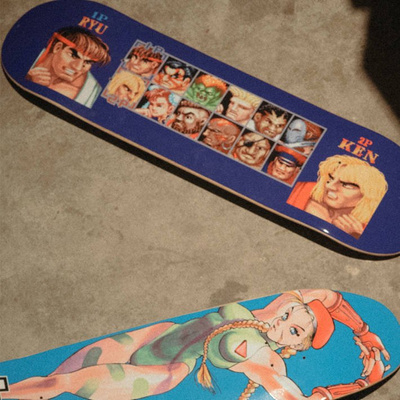 HUF x Street Fighter Players Select Deck black