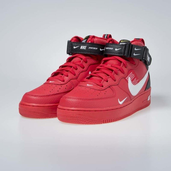 Sneakers buty Nike Air Force 1 Mid '07 LV8 university red / white-black (804609-605)