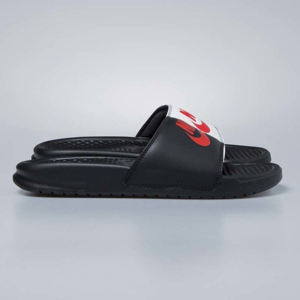 Klapki Nike Benassi JDI black / game red - white 343880-006