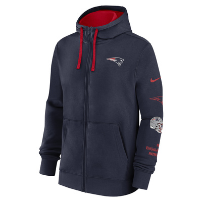Nike Men's NFL Feece Hoodie New England Patriots College Navy/University Red 