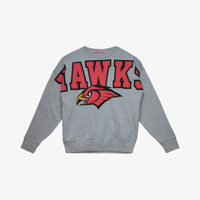 WMNS Sweatshirt Mitchell & Ness Atlanta Hawks Women's Logo Fleece grey