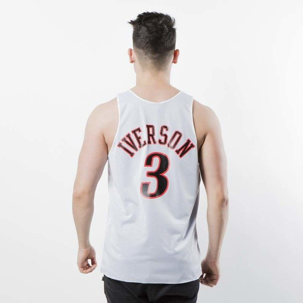 Koszulka dwustronna Mitchell & Ness Philadelphia 76ers Allen Iverson 2004 white / royal All Star Reversible