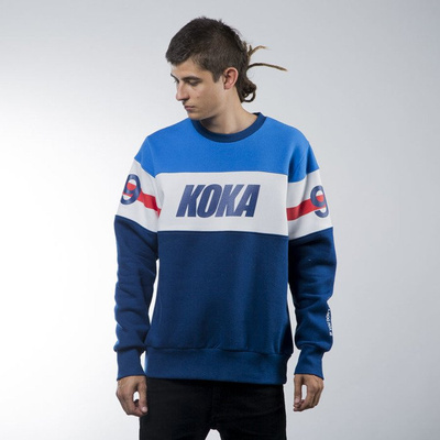 Koka sweatshirt Stripes crewneck navy / white / blue