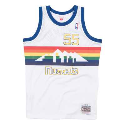Mitchell & Ness Denver Nuggets #55 Dikembe Mutombo white Swingman Jersey