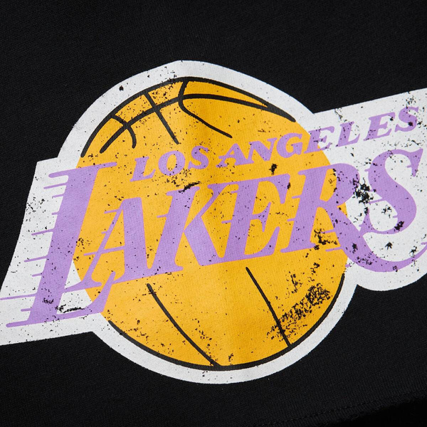 Szorty Mitchell & Ness Los Angeles Lakers Postgame Fleece Shorts Vintage Logo black