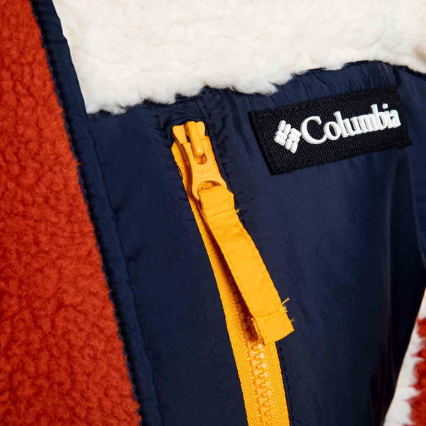 Kurtka damska Columbia Lodge Sherpa Pullover ceglasta