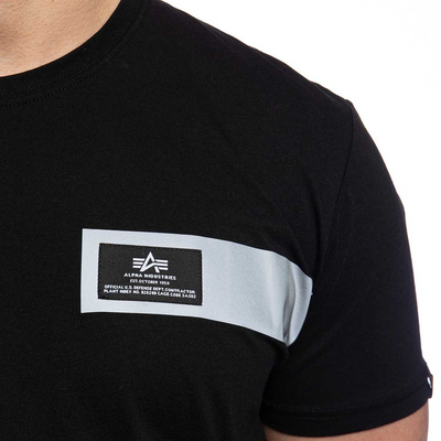 Koszulka Alpha Industries Reflective Stripes T-shirt czarna