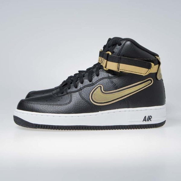 Sneakers buty Nike Air Force 1 High '07 LV8 Sport black/metallic gold-white (AV3938-001)