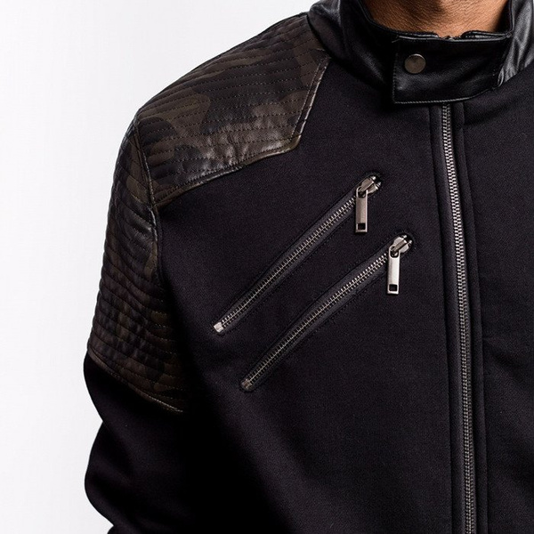 Kurtka Cayler & Sons BLACK LABEL Moto Crew Jacket black / woodland (BL-CAY-AW16-AP-05)