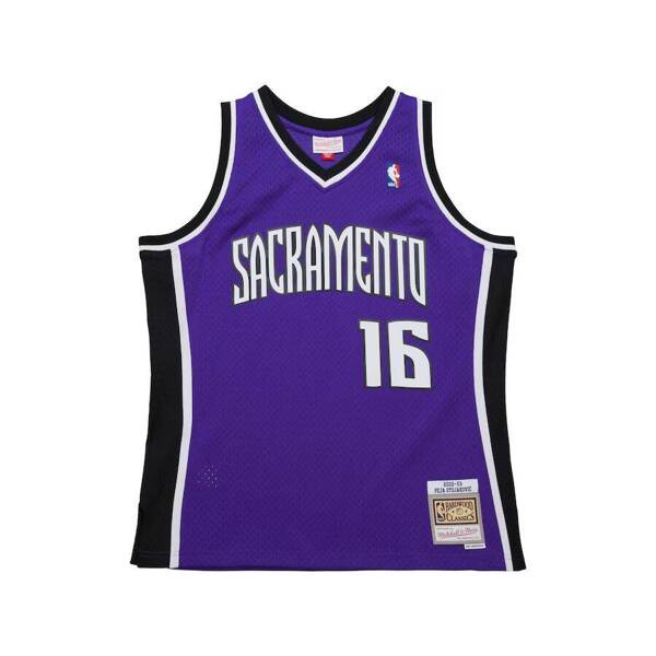 Mitchell & Ness Sacramento Kings #16 Peja Stojakovic Dark Jersey purple