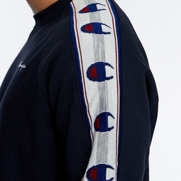 Bluza Champion Script Logo Sleeves Reverse Weave Sweatshirt navy